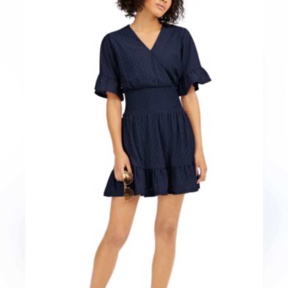 Michael Kors Navy Eyelet Dress
